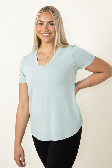 Thread & Supply Recreation T-Shirt for Women in Aqua Grey 