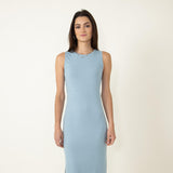 Thread & Supply Ribbed Dress for Women in Blue Teal 