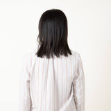 Thread & Supply Riley Button Up Shirt for Women in Neutral Taupe Stripe