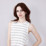 Thread & Supply Sinclair Striped Tank Top for Women in White/Black