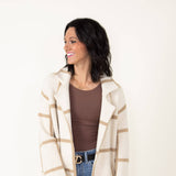 Thread & Supply Zane Cardigan Coat for Women in Ivory
