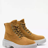 Timberland Greyfield Leather Booties for Women in Brown