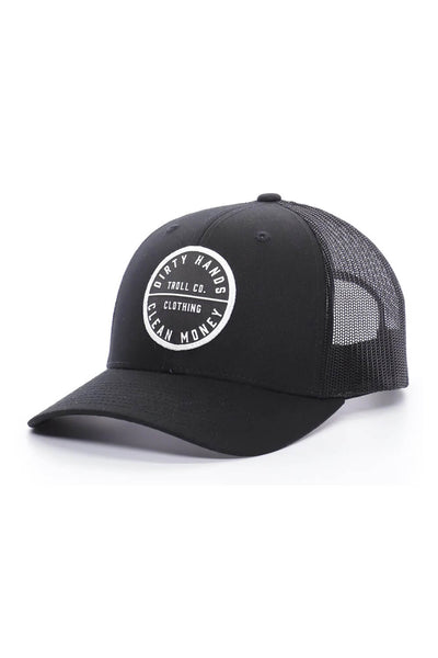 Troll Co. DCHM Curved Brim Trucker Hat for Men in Black | TC0086
