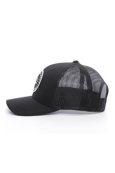 Troll Co. DCHM Curved Brim Trucker Hat for Men in Black