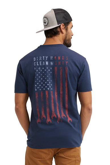 Troll Co Dirty Hands Clean Money Flagship T-Shirt for Men in Navy