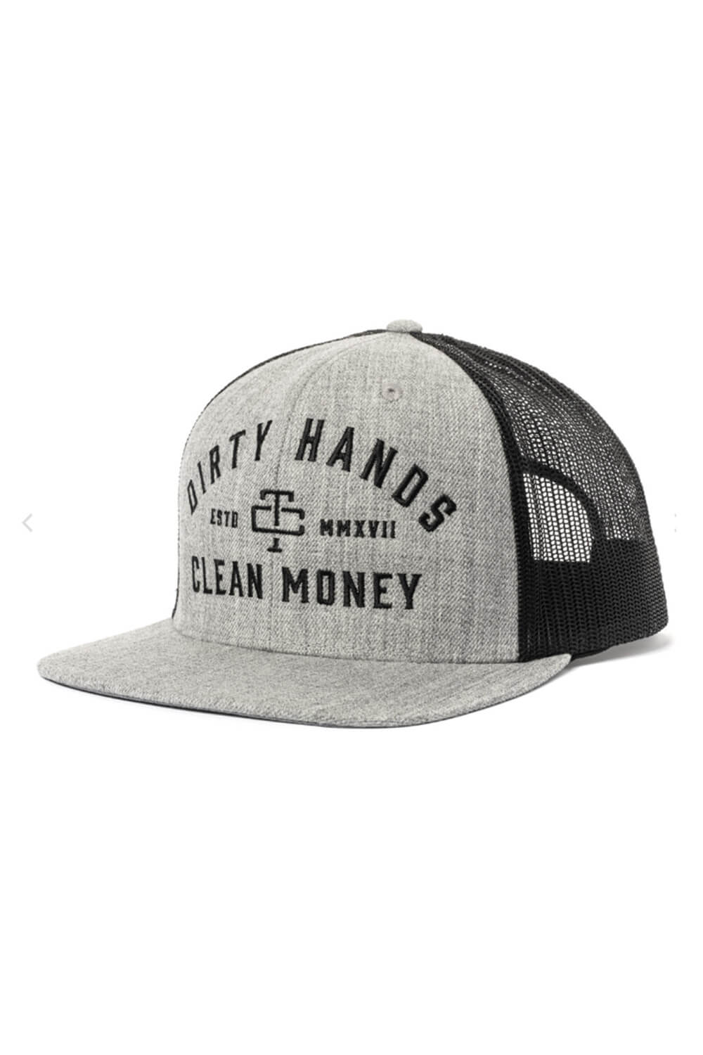 Troll Co. DHCM Embroidered Trucker Hat for Men in Grey 