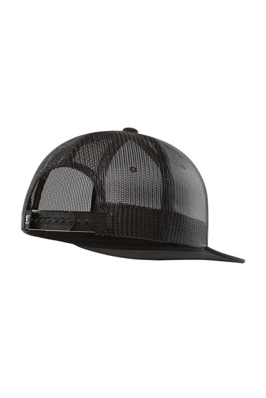 Troll Co. Haggler Flat Brim Trucker Hat for Men in Black