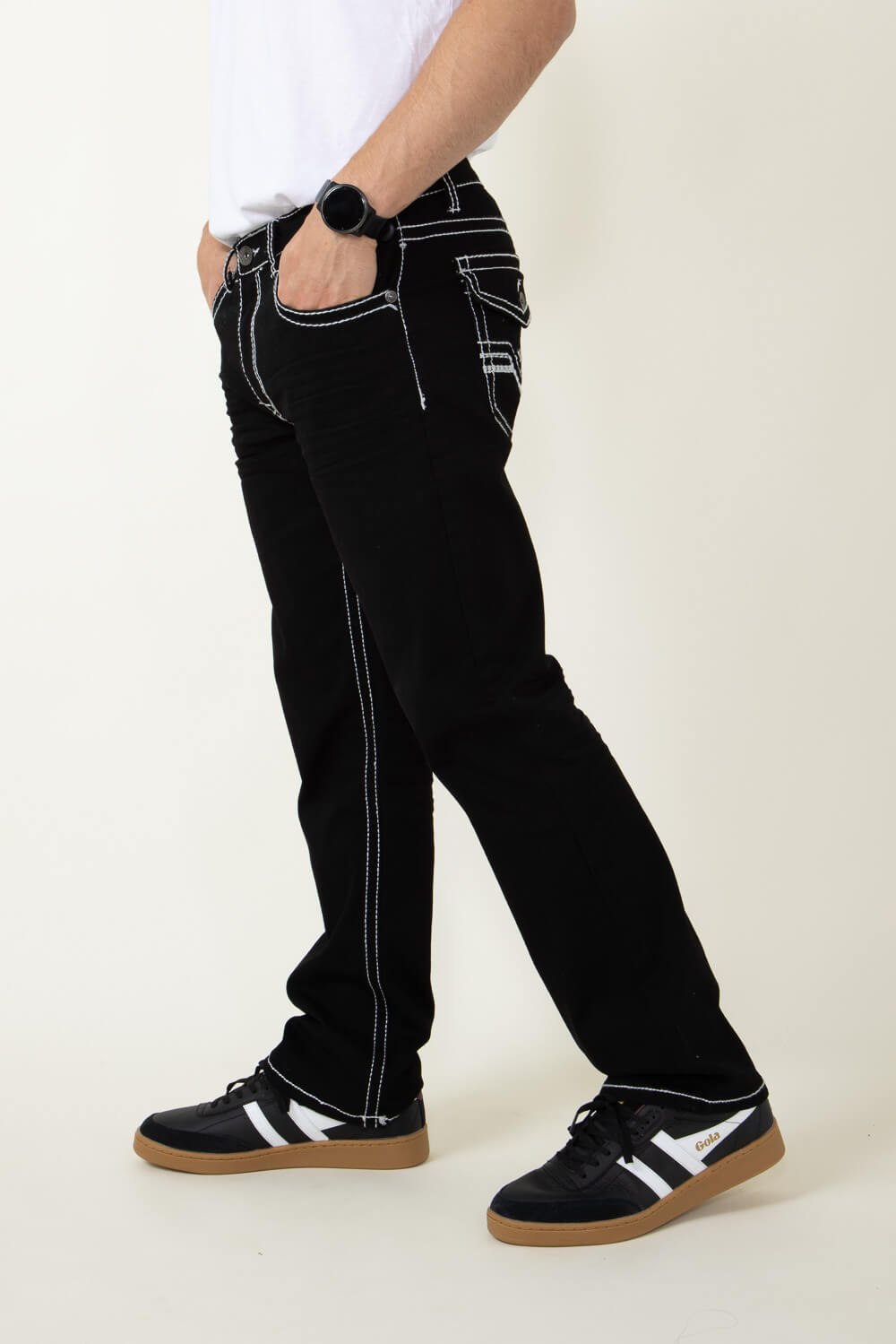 True Luck Blake Bootcut Jeans for Men in Black | TL16350002-BLACK