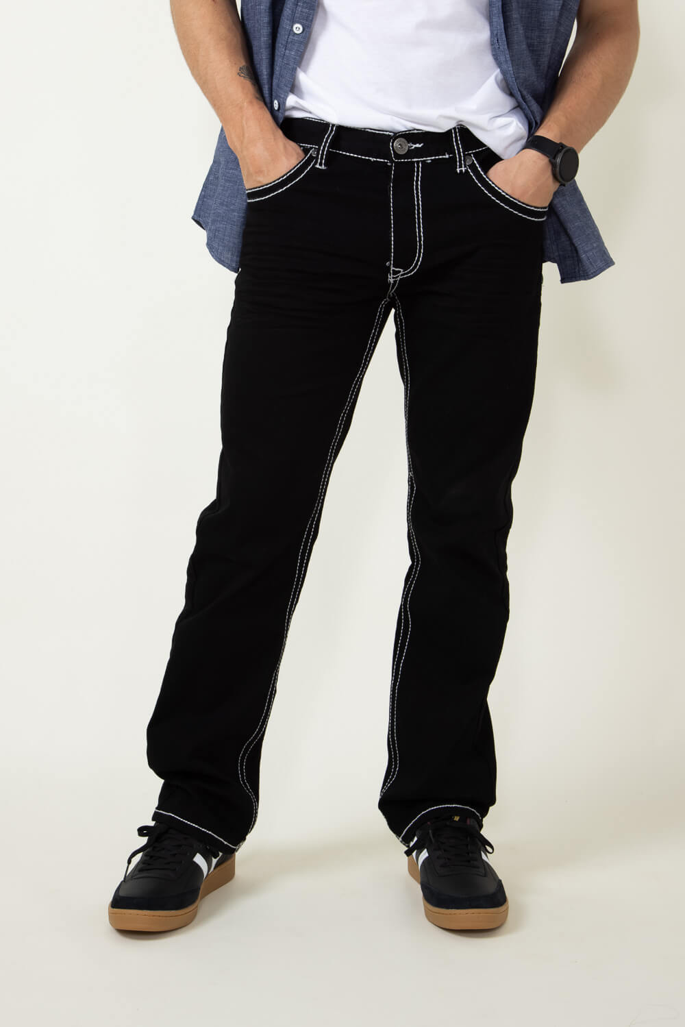 True Luck Blake Bootcut Jeans for Men in Black at Glik's , 34/30 True Luck Blake Bootcut Jeans for Men in Black at Glik's , 34/30