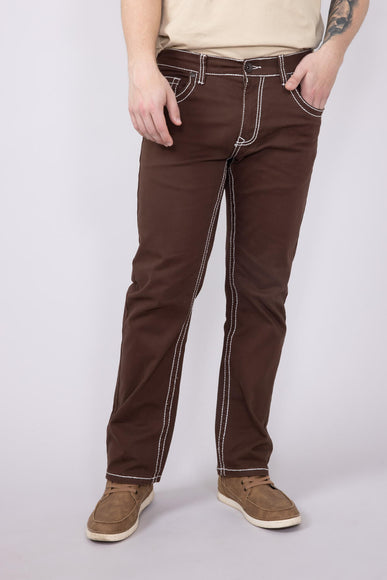 True Luck Blake Bootcut Jeans for Men in Brown 