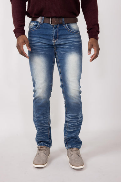 True Luck Calvin Straight Jeans for Men in Medium Wash