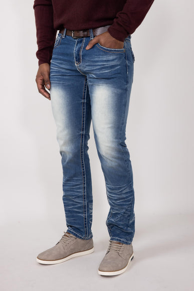 True Luck Calvin Straight Jeans for Men in Medium Wash