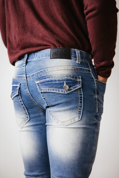 True Luck Calvin Straight Jeans for Men in Medium Wash