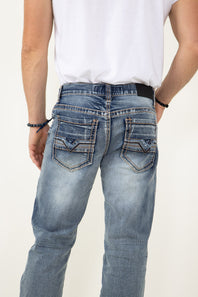 True Luck Arlington Bootcut Stretch Jeans for Men