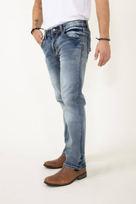 True Luck Arlington Bootcut Stretch Jeans for Men
