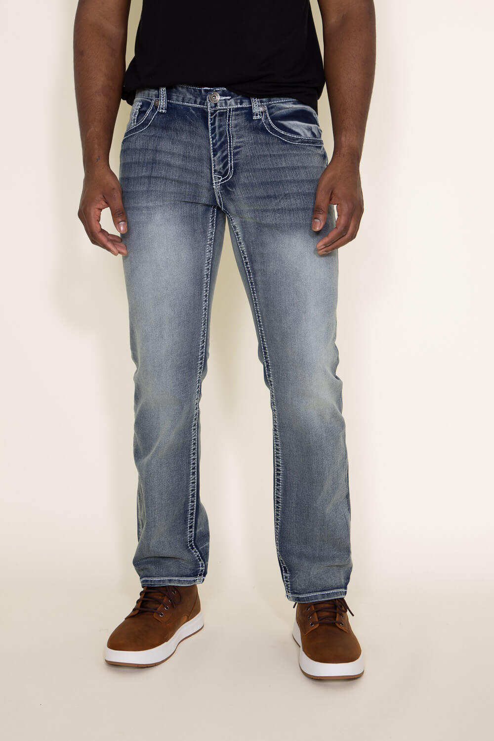 True Luck Dominic Bootcut Stretch Jeans for Men | TL15350239 – Glik's