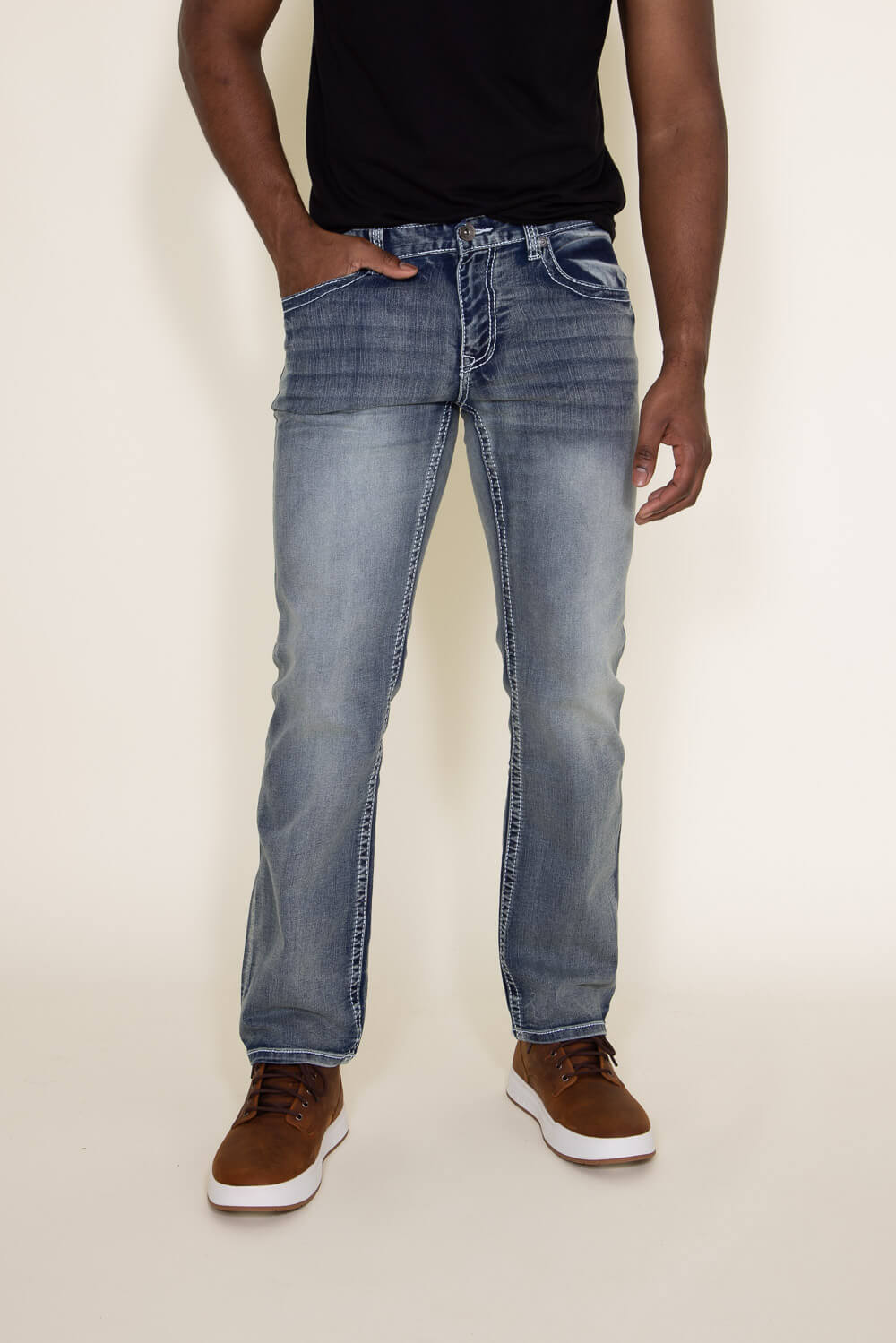 True Luck Dominic Bootcut Stretch Jeans for Men