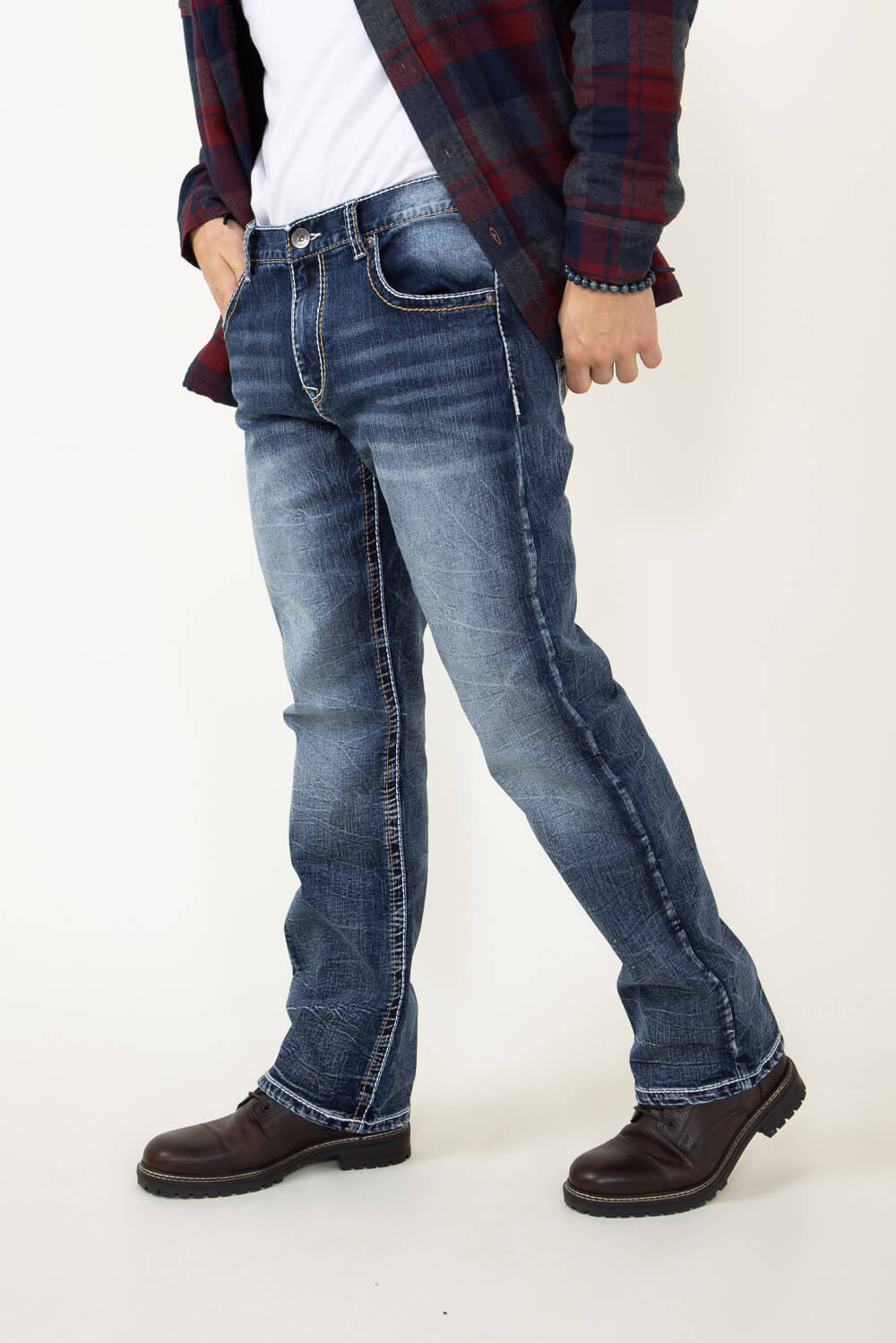 boot cut dress jeans for men Kimes Ranch Stewart Bootcut Jeans