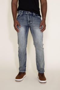 True Luck Kirk Bootcut Stretch Jeans for Men