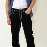 True Luck Vinny Straight Jeans for Men in Black