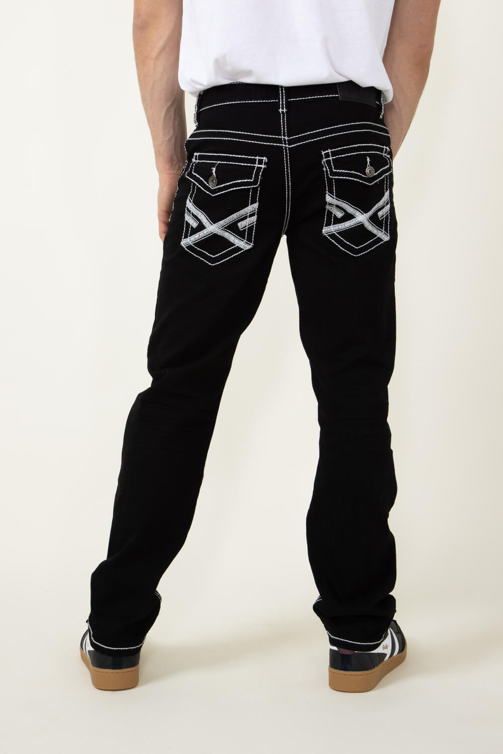 True Luck Vinny Straight Jeans for Men in Black