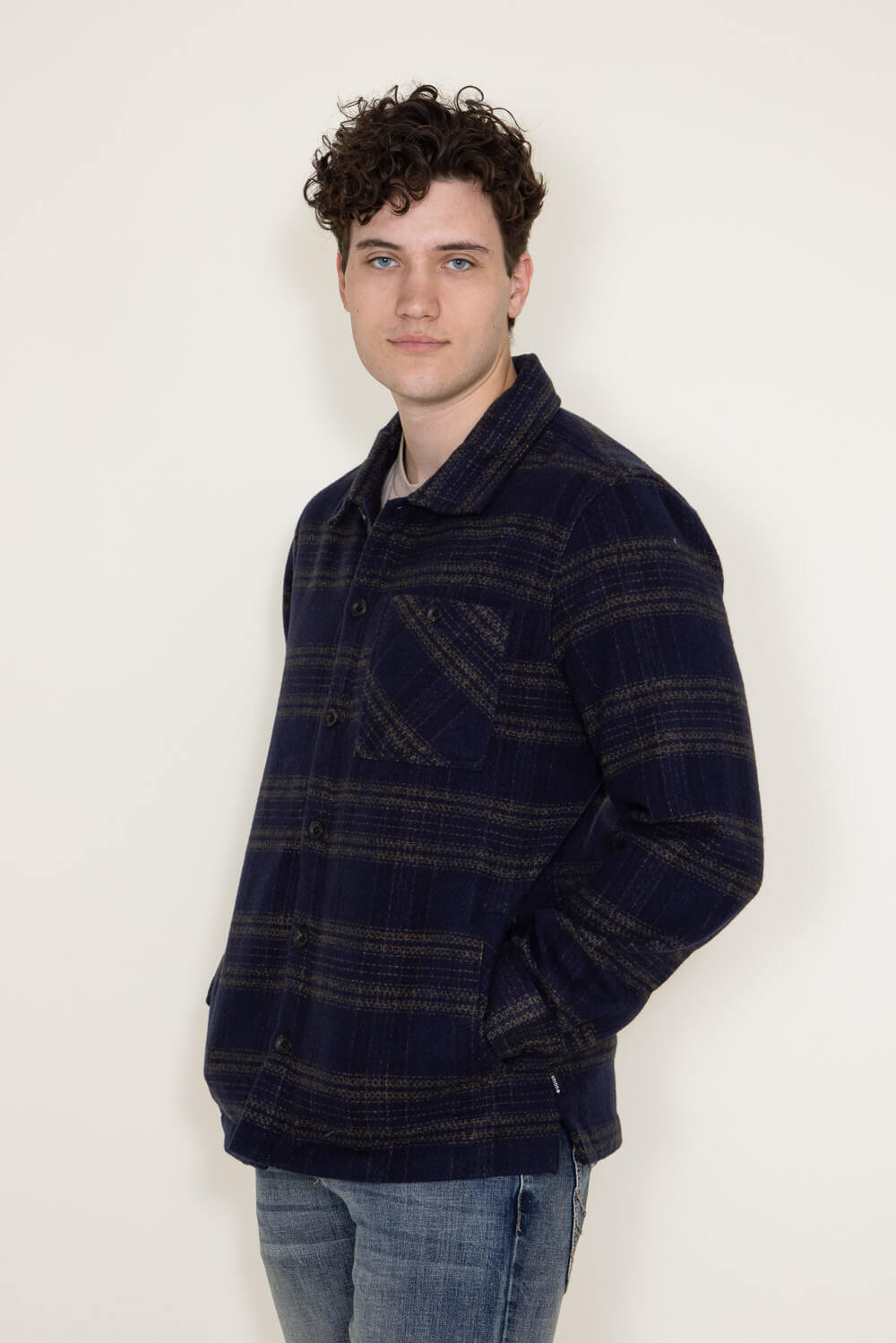 Union Blanket Flannel Jacket for Men in Blue