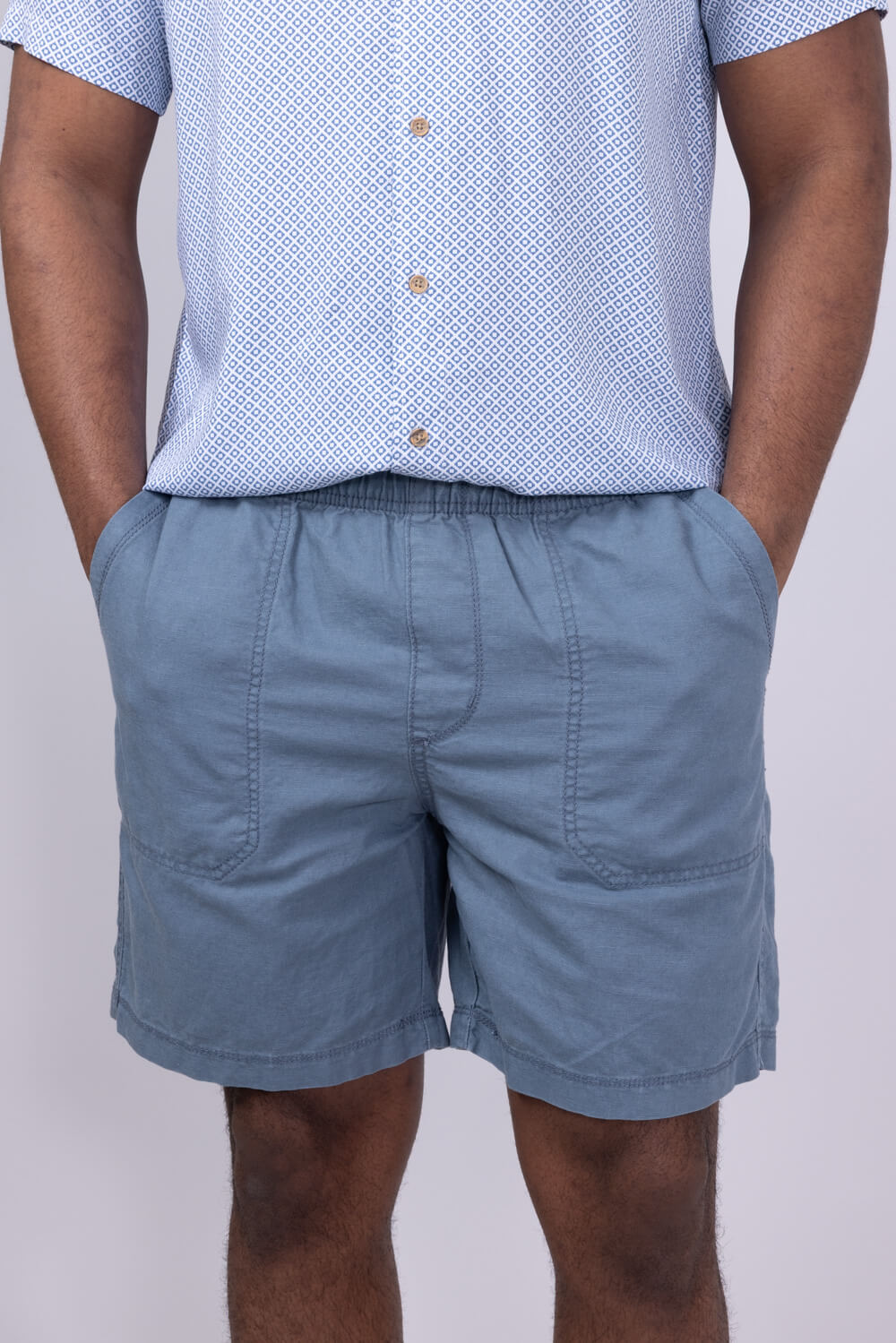 Union Cubano Pull On 7” Shorts for Men in Blue