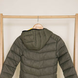 Youth Packable Hooded Jacket for Boys in Green