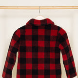 Youth Sherpa Jacket for Girls in Red/Black