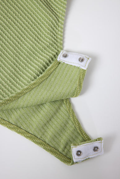 Urban Ribbed Knit Bodysuit for Women in Sage