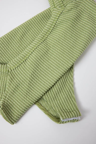 Urban Ribbed Knit Bodysuit for Women in Sage