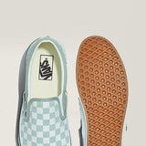 Vans Classic Slip-On Checkboard Shoes for Women in Grey Olive