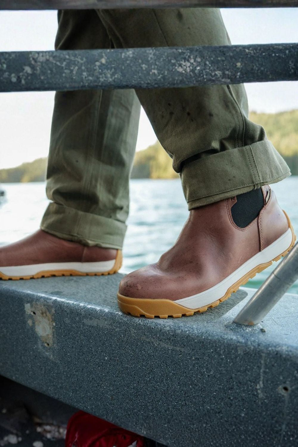Xtratuf Leather Ankle Deck Boot for Men in Earth Brown