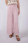 Ditsy Floral Smocked Waist Wide Leg Pants for Women in Blush Floral
