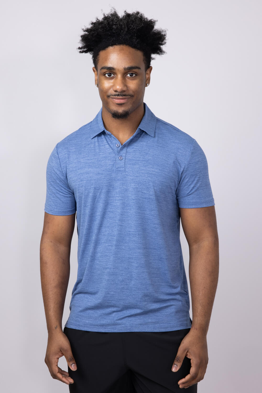 Vintage Summer Jersey Performance Polo for Men in Navy