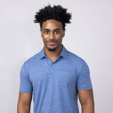 Vintage Summer Jersey Performance Polo Shirt for Men in Blue