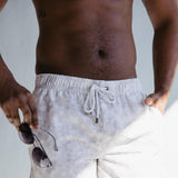 Vintage Summer Seer Sucker Stretch Volley 6.5” Shorts for Men in Tan