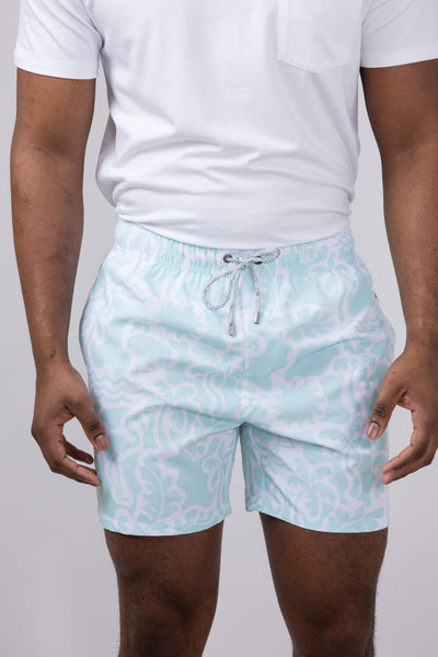 Vintage Summer Volley 5” Shorts for Men in Mint | V70803