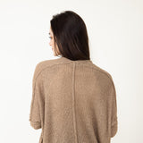 Waffle Knit Cardigan for Women in Brown