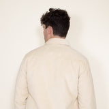WearFirst Stretch Wale Corduroy Shacket for Men in Off White