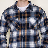 WearFirst Microfleece Shirt Jacket for Men in Navy Blue