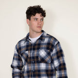 WearFirst Microfleece Shirt Jacket for Men in Navy Blue