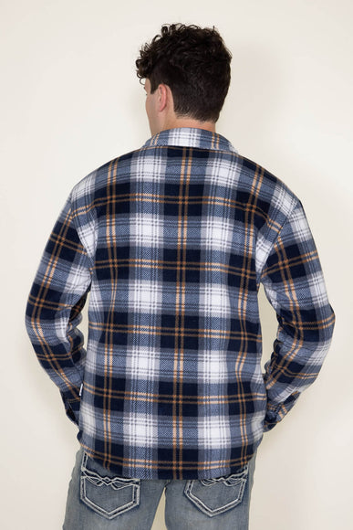 WearFirst Microfleece Shirt Jacket for Men in Navy Blue