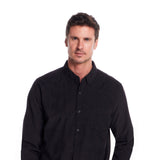 Weatherproof Vintage Brocade Corduroy Shirt for Men in Black
