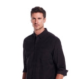 Weatherproof Vintage Brocade Corduroy Shirt for Men in Black