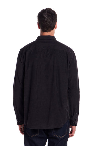 Weatherproof Vintage Brocade Corduroy Shirt for Men in Black