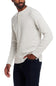 Weatherproof Vintage Waffle Button Henley Thermal Long Sleeve Shirt for Men in Oat