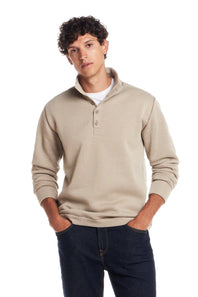 Weatherproof Vintage ¼ Button Sweater for Men in Beige