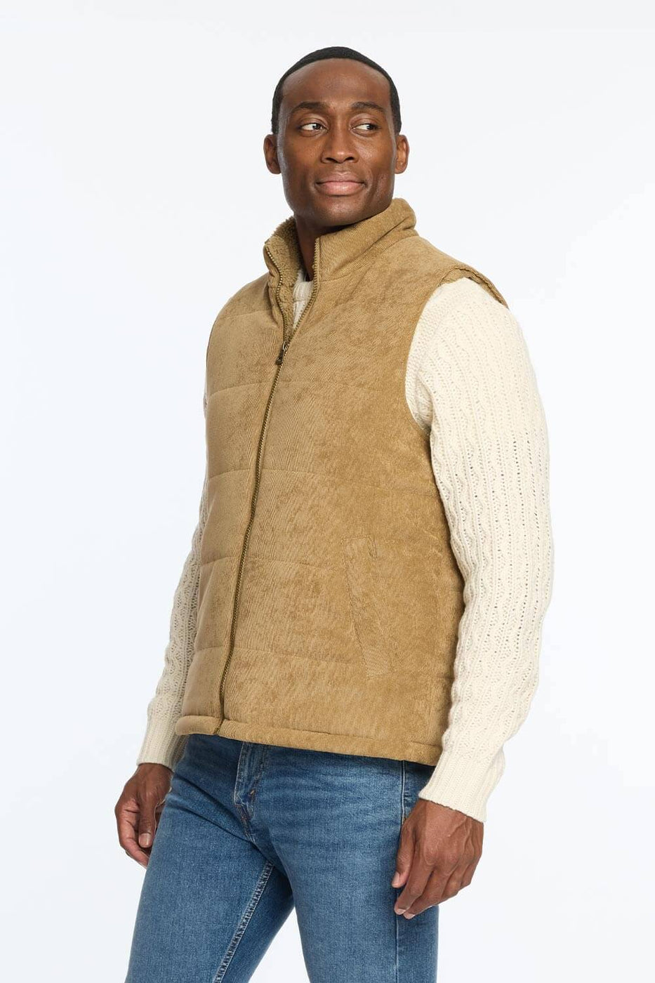 Weatherproof Vintage Corded Puffer Vest for Men in Kangaroo | F2470584 –  Glik's