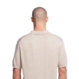 Weatherproof Vintage Cotton Cashmere Johnny Collar Sweater Shirt for Men in Oat